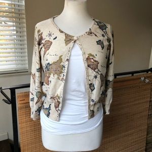 Guinevere By Anthropologie Map Cardigan